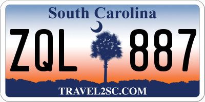 SC license plate ZQL887