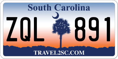 SC license plate ZQL891