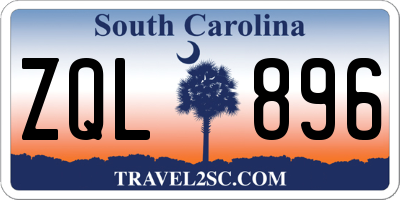 SC license plate ZQL896