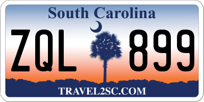 SC license plate ZQL899
