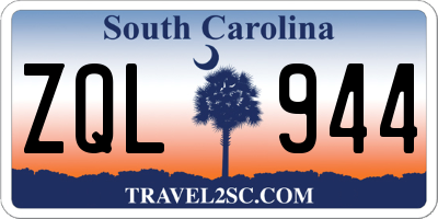 SC license plate ZQL944