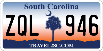 SC license plate ZQL946