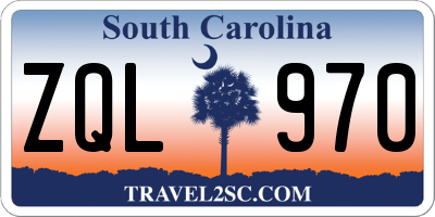 SC license plate ZQL970