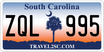 SC license plate ZQL995