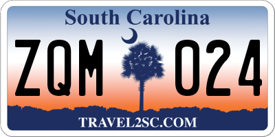 SC license plate ZQM024
