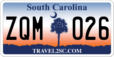 SC license plate ZQM026