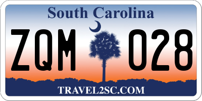 SC license plate ZQM028