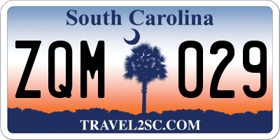 SC license plate ZQM029