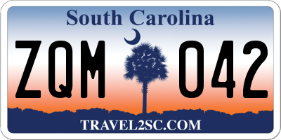 SC license plate ZQM042