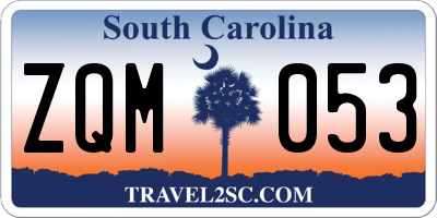 SC license plate ZQM053