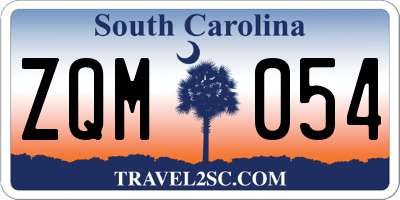 SC license plate ZQM054