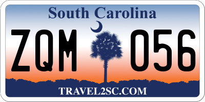 SC license plate ZQM056