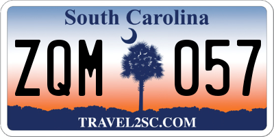 SC license plate ZQM057