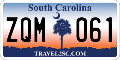 SC license plate ZQM061