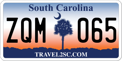 SC license plate ZQM065