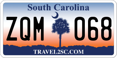SC license plate ZQM068
