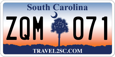 SC license plate ZQM071
