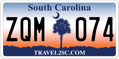 SC license plate ZQM074