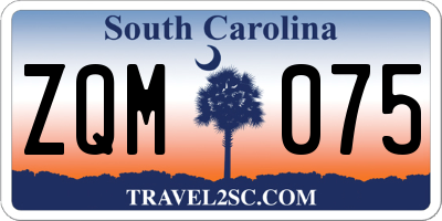 SC license plate ZQM075
