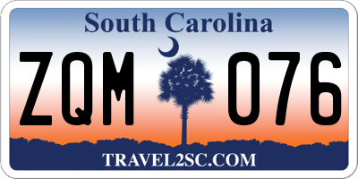 SC license plate ZQM076