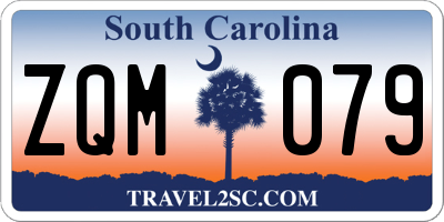 SC license plate ZQM079