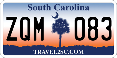 SC license plate ZQM083