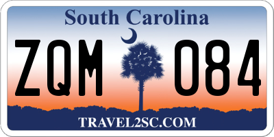 SC license plate ZQM084