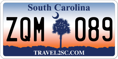SC license plate ZQM089