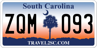 SC license plate ZQM093