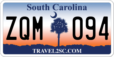 SC license plate ZQM094