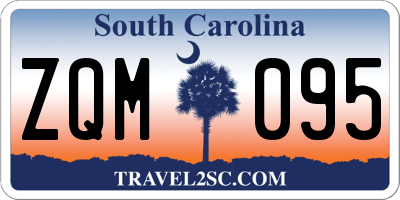 SC license plate ZQM095
