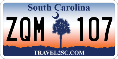 SC license plate ZQM107
