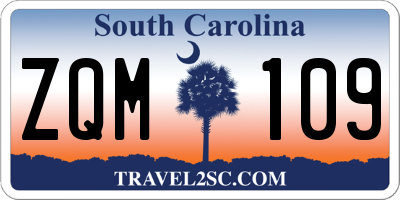 SC license plate ZQM109