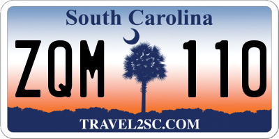 SC license plate ZQM110