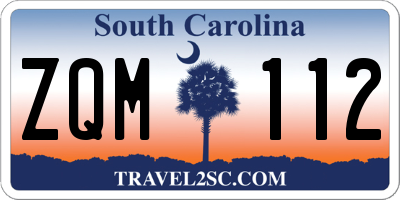 SC license plate ZQM112