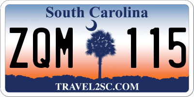 SC license plate ZQM115