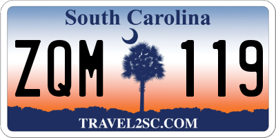 SC license plate ZQM119