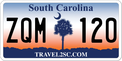 SC license plate ZQM120