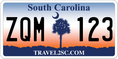 SC license plate ZQM123