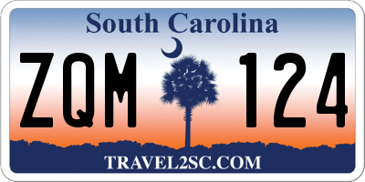 SC license plate ZQM124