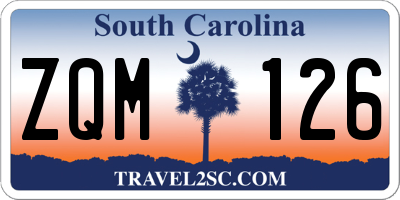 SC license plate ZQM126
