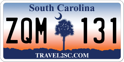 SC license plate ZQM131