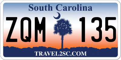 SC license plate ZQM135