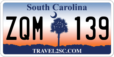 SC license plate ZQM139