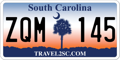 SC license plate ZQM145