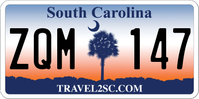 SC license plate ZQM147