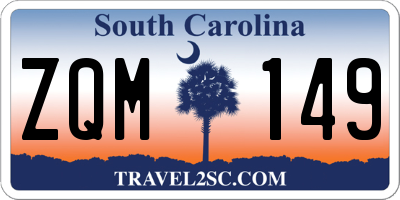 SC license plate ZQM149
