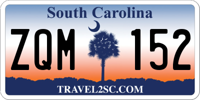 SC license plate ZQM152