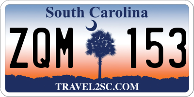 SC license plate ZQM153