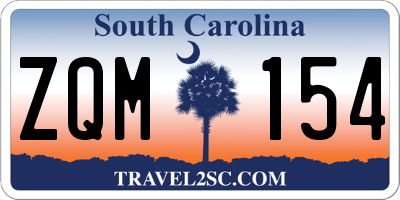 SC license plate ZQM154